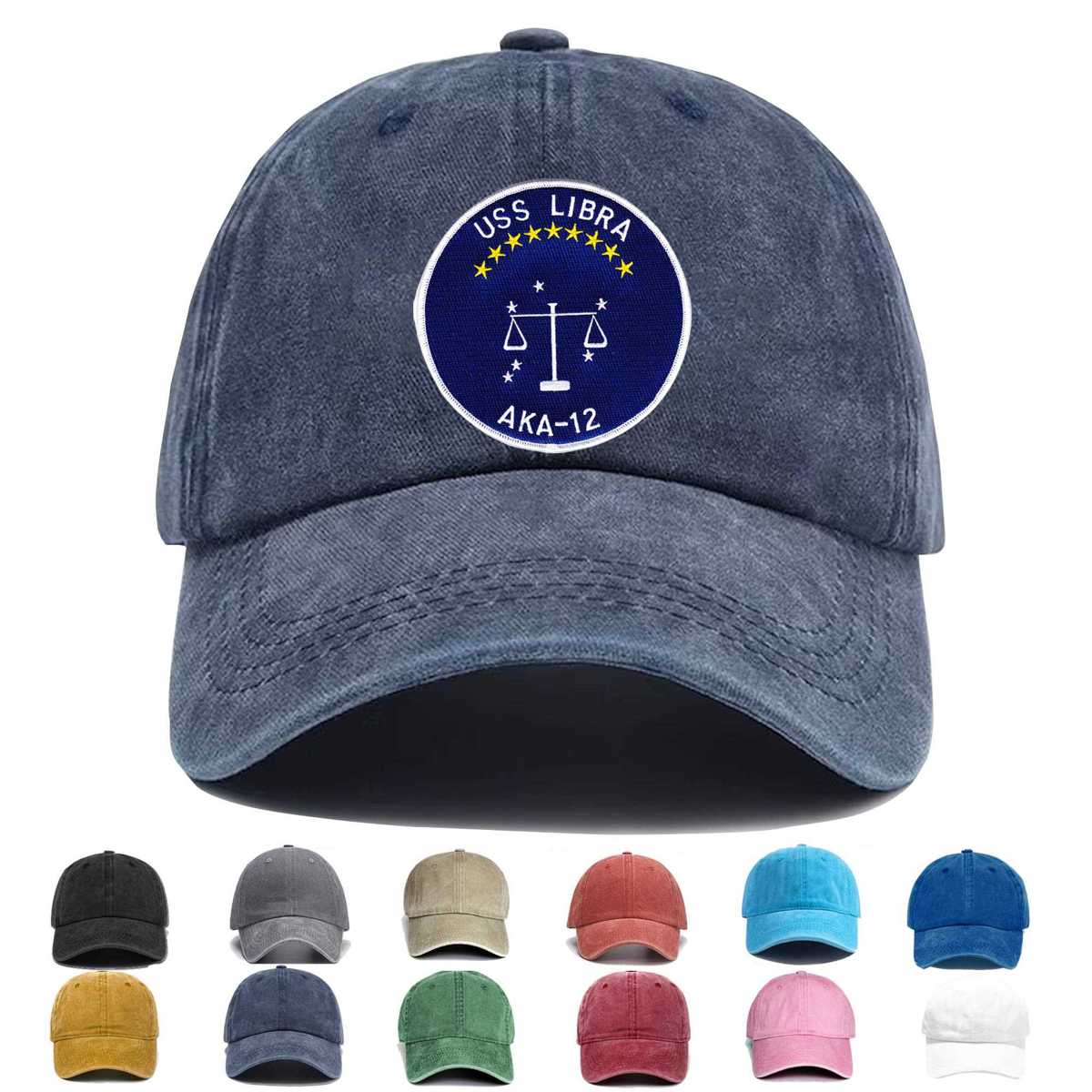 Uss Libra Aka 12 Auxiliary Cargo Ship Embroidered Hat - Custom Hat