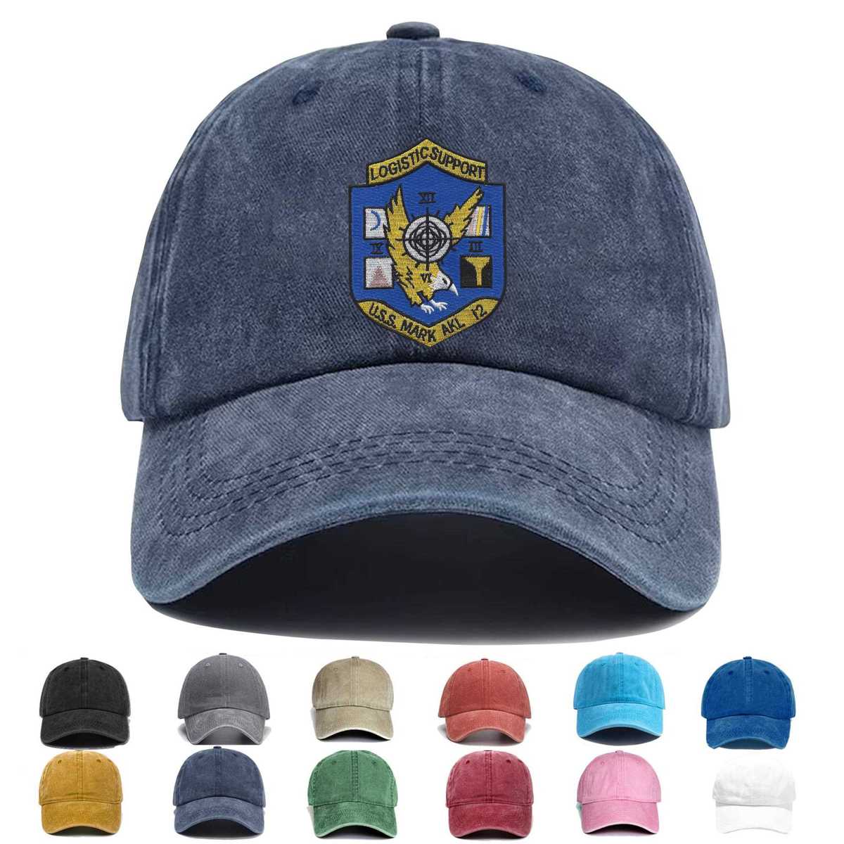 Uss Mark Akl 12 Light Cargo Ship Embroidered Hat - Custom Hat