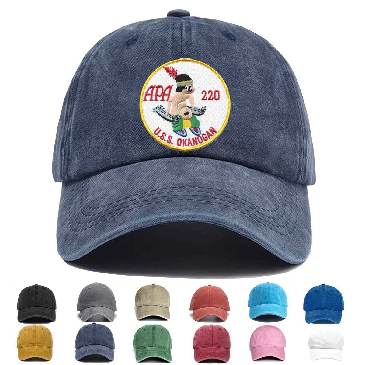 Uss Okanogan Apa 220 Embroidered Hat - Custom Hat
