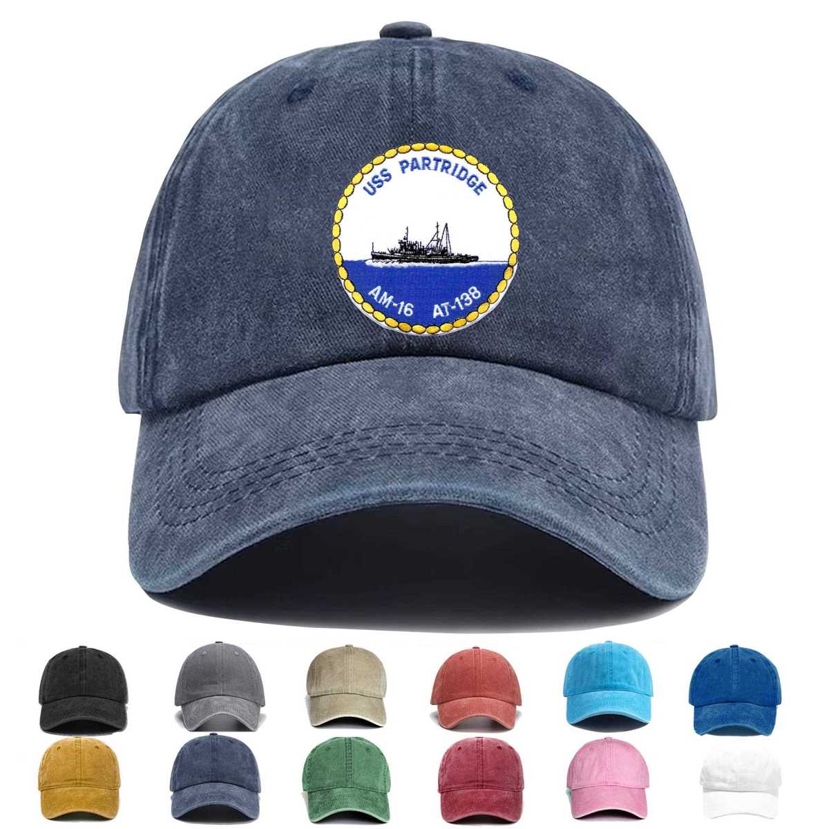 Uss Partridge At 138 Embroidered Hat - Custom Hat