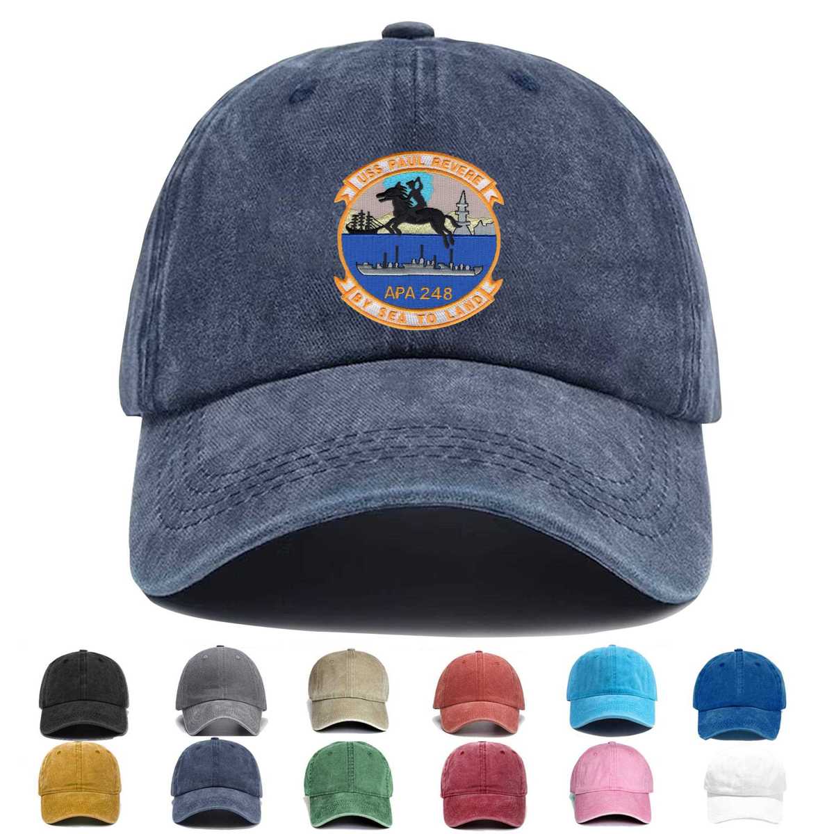 Uss Paul Revere Apa 248 Embroidered Hat - Custom Hat
