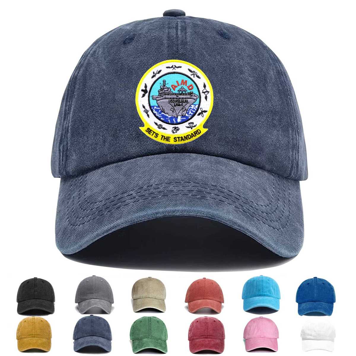 Uss Peleliu Lha 5 Version B Embroidered Hat - Custom Hat