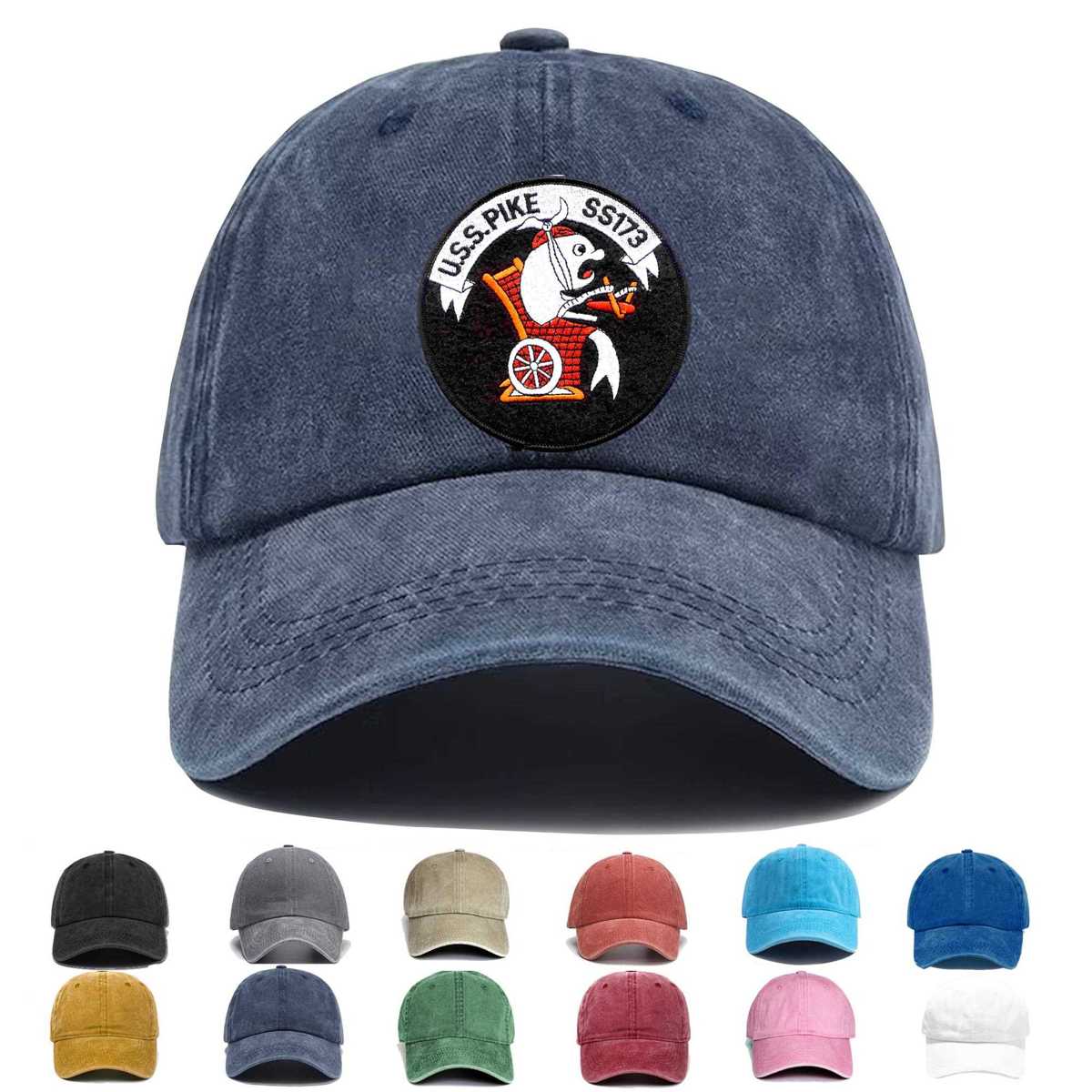 Uss Pike Ss 173 Submarine Embroidered Hat - Custom Hat