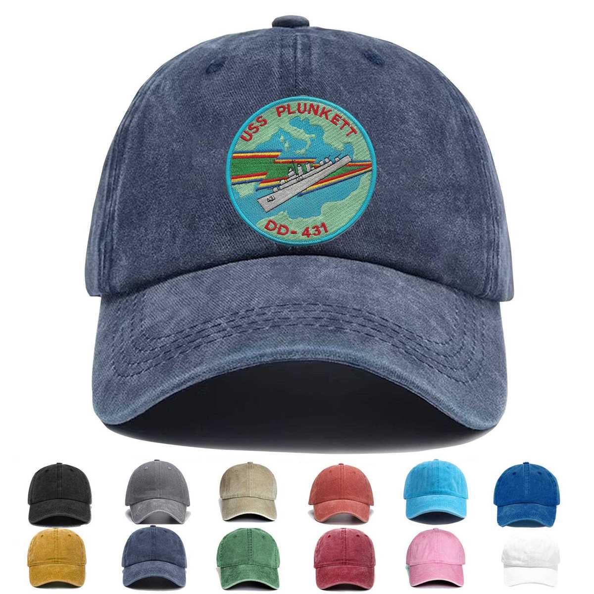Uss Plunkett Dd 431 Embroidered Hat - Custom Hat