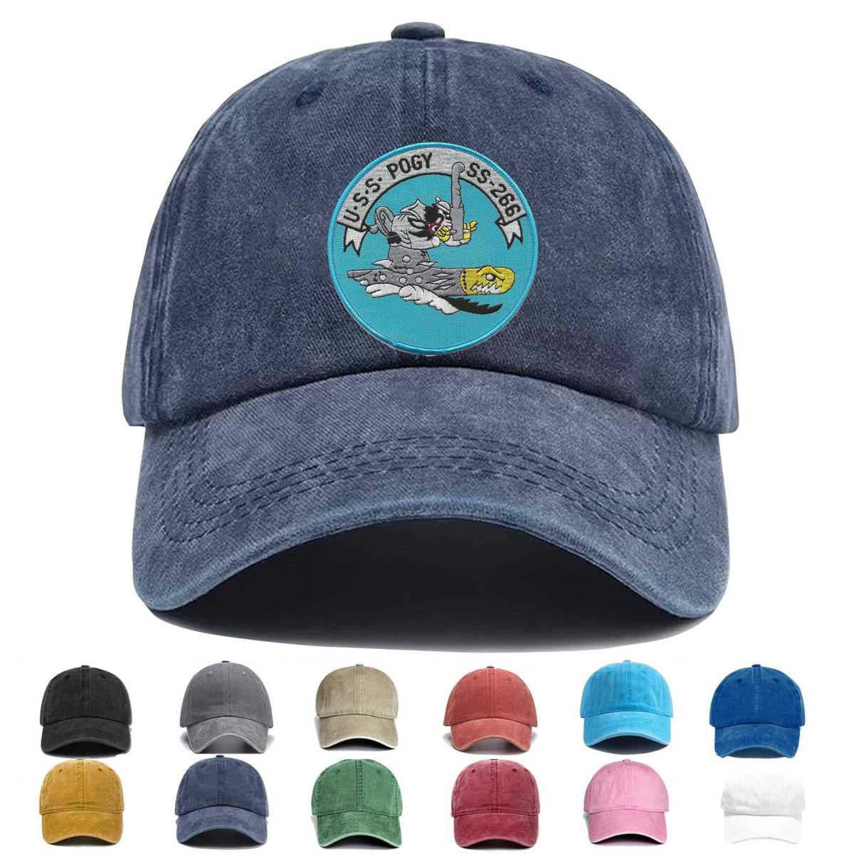 Uss Pogy Ss 266 Diesel Electric Submarine Embroidered Hat - Custom Hat