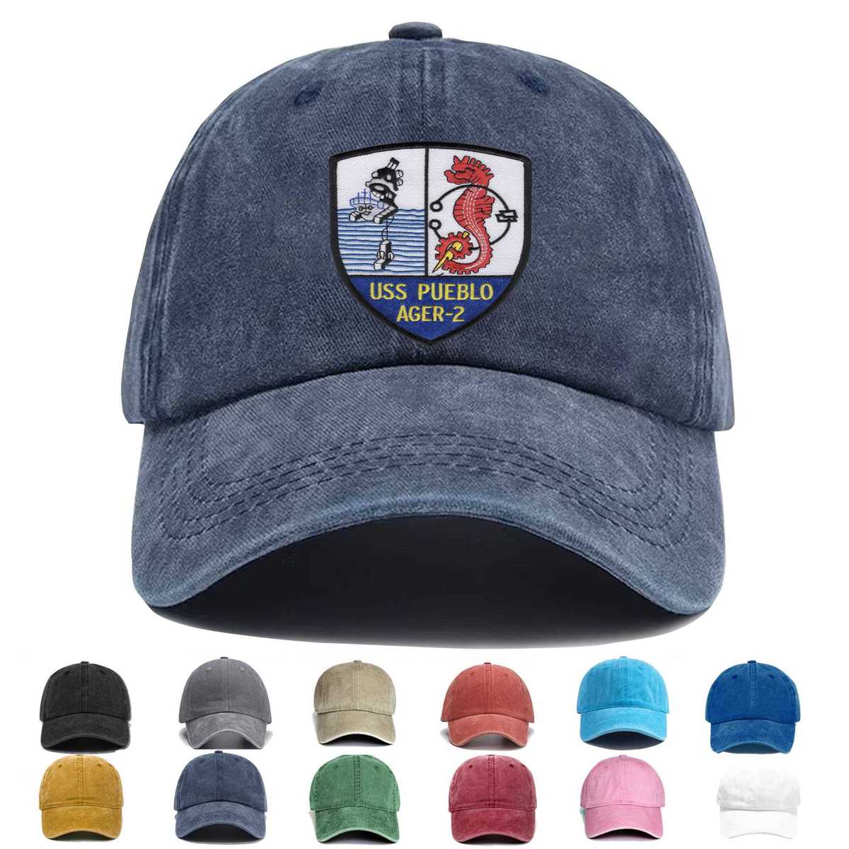 Uss Pueblo Ager 2 Environmental Research Ship Embroidered Hat - Custom Hat