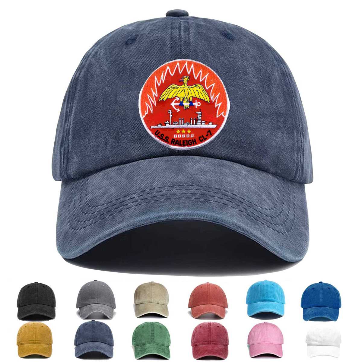 Uss Raleigh Cl 7 Embroidered Hat - Custom Hat