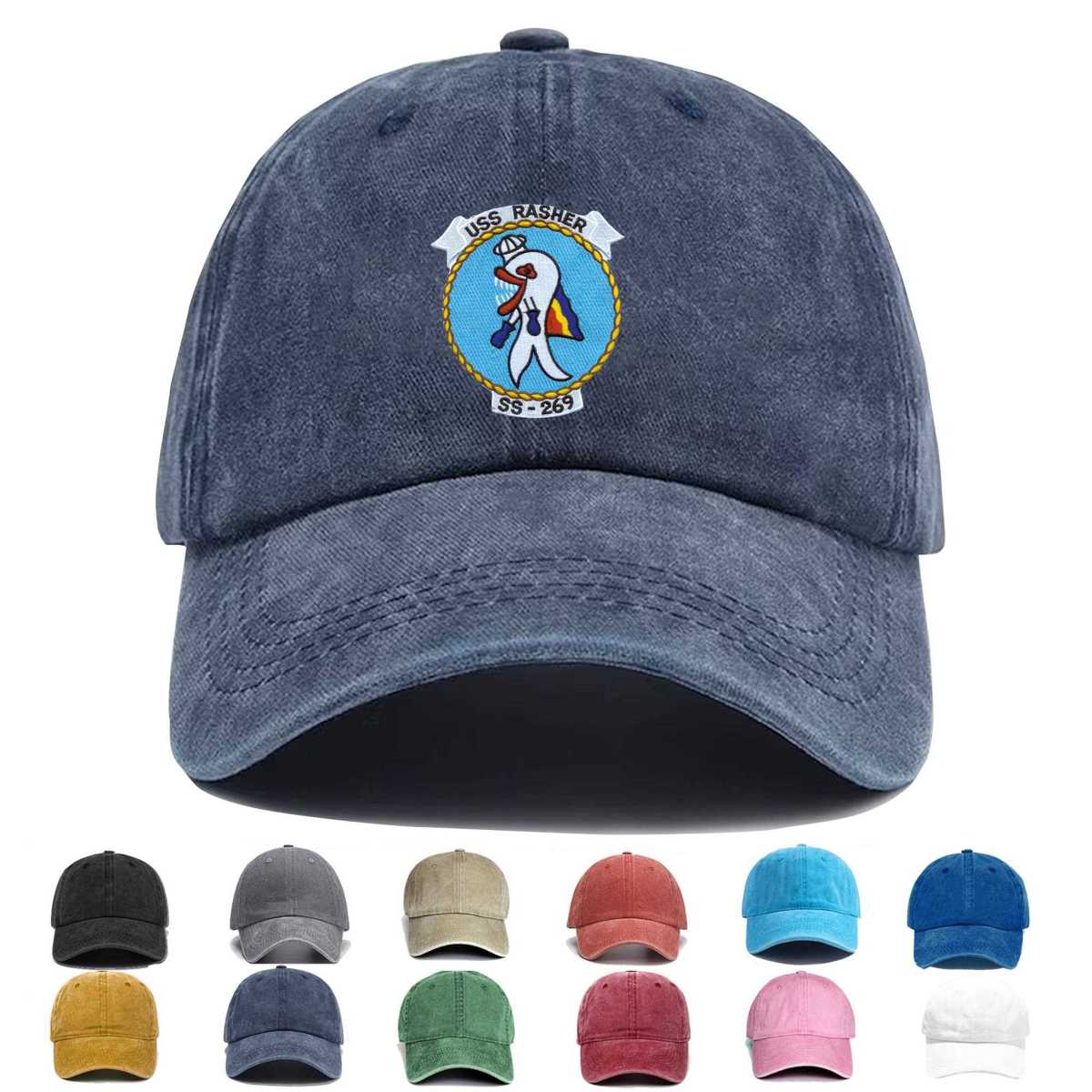 Uss Rasher Ss 269 Embroidered Hat - Custom Hat