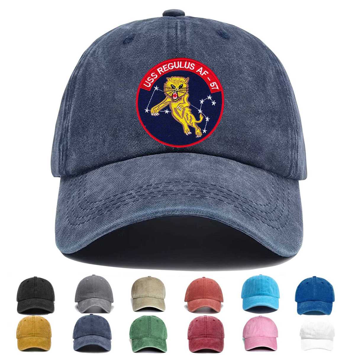 Uss Regulus Af 57 Stores Ship Embroidered Hat - Custom Hat