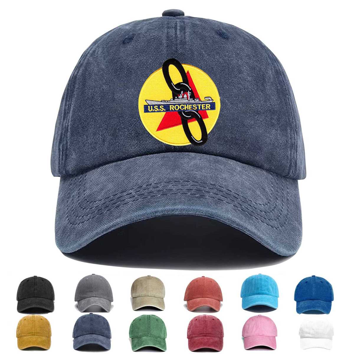 Uss Rochester Ca 124 Embroidered Hat - Custom Hat