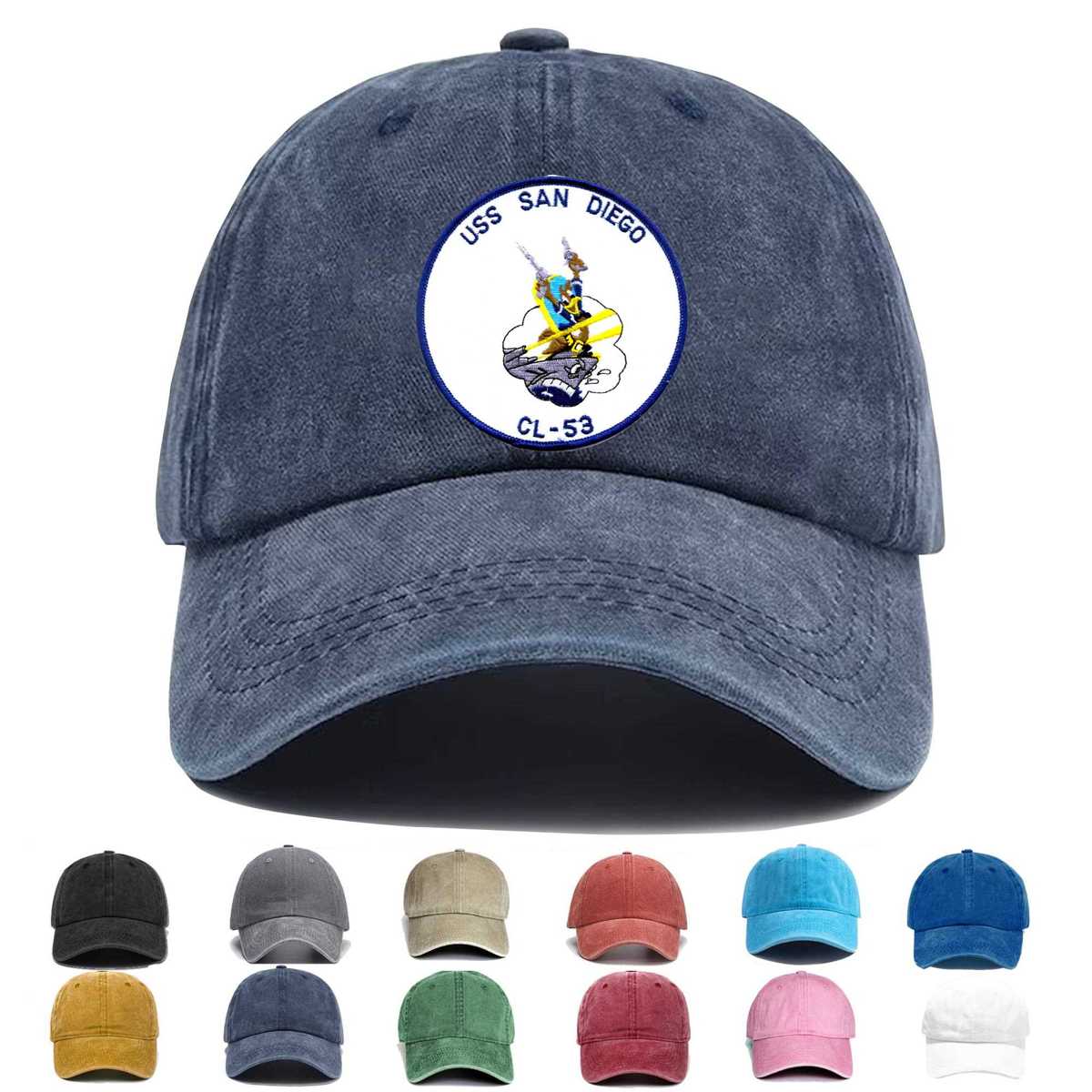 Uss San Diego Cl 53 Embroidered Hat - Custom Hat
