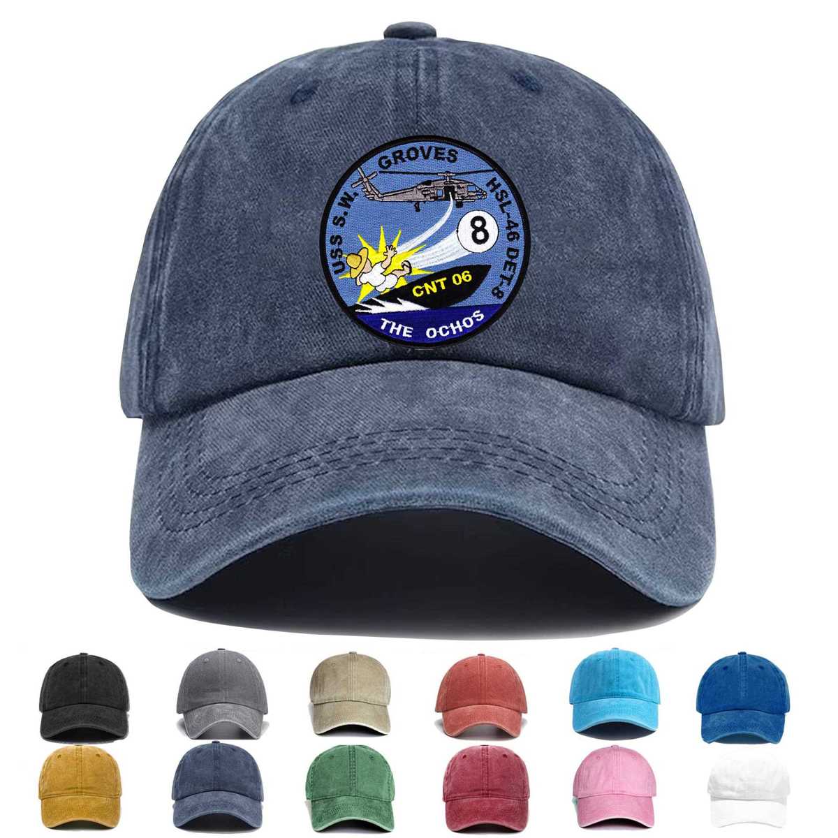 Uss Sw Groves Hsl 46 Det 8 Embroidered Hat - Custom Hat