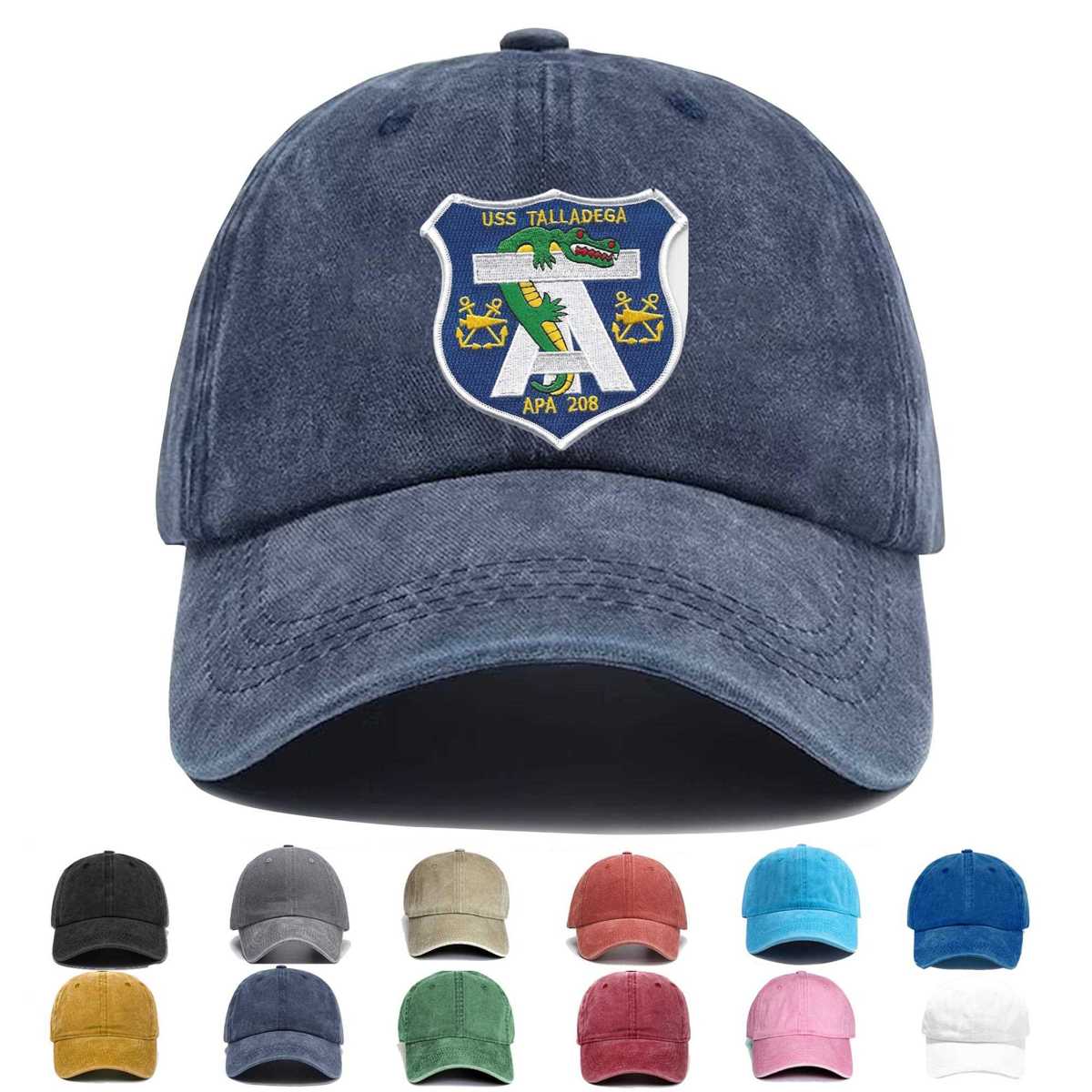 Uss Talladega Apa 208 Attack Transport Ship Embroidered Hat - Custom Hat