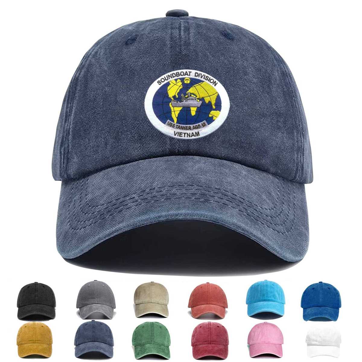 Uss Tanner Ags 15 Attack Cargo Ship Embroidered Hat - Custom Hat