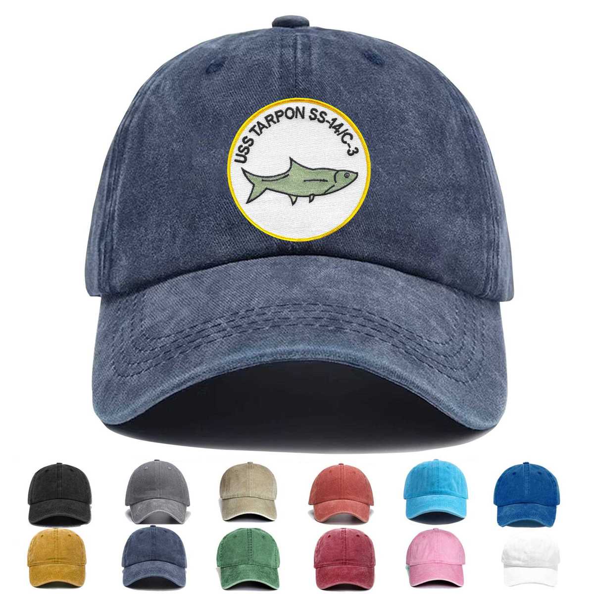 Uss Tarpon Ss 14 C 3 C Class Submarine Embroidered Hat - Custom Hat