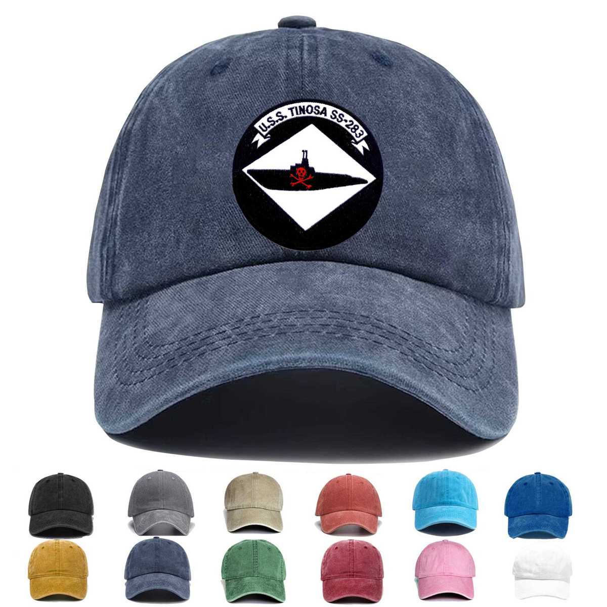 Uss Tinosa Ss 283 Version A Embroidered Hat - Custom Hat