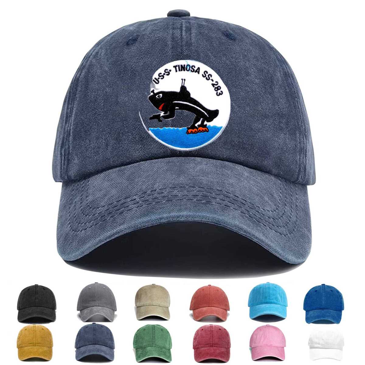 Uss Tinosa Ss 283 Version B Embroidered Hat - Custom Hat