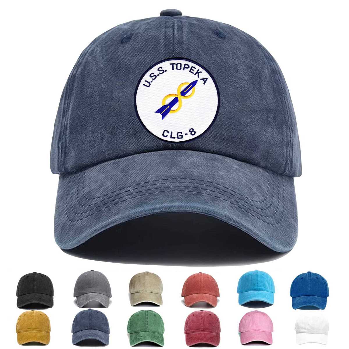 Uss Topeka Clg 8 Embroidered Hat - Custom Hat