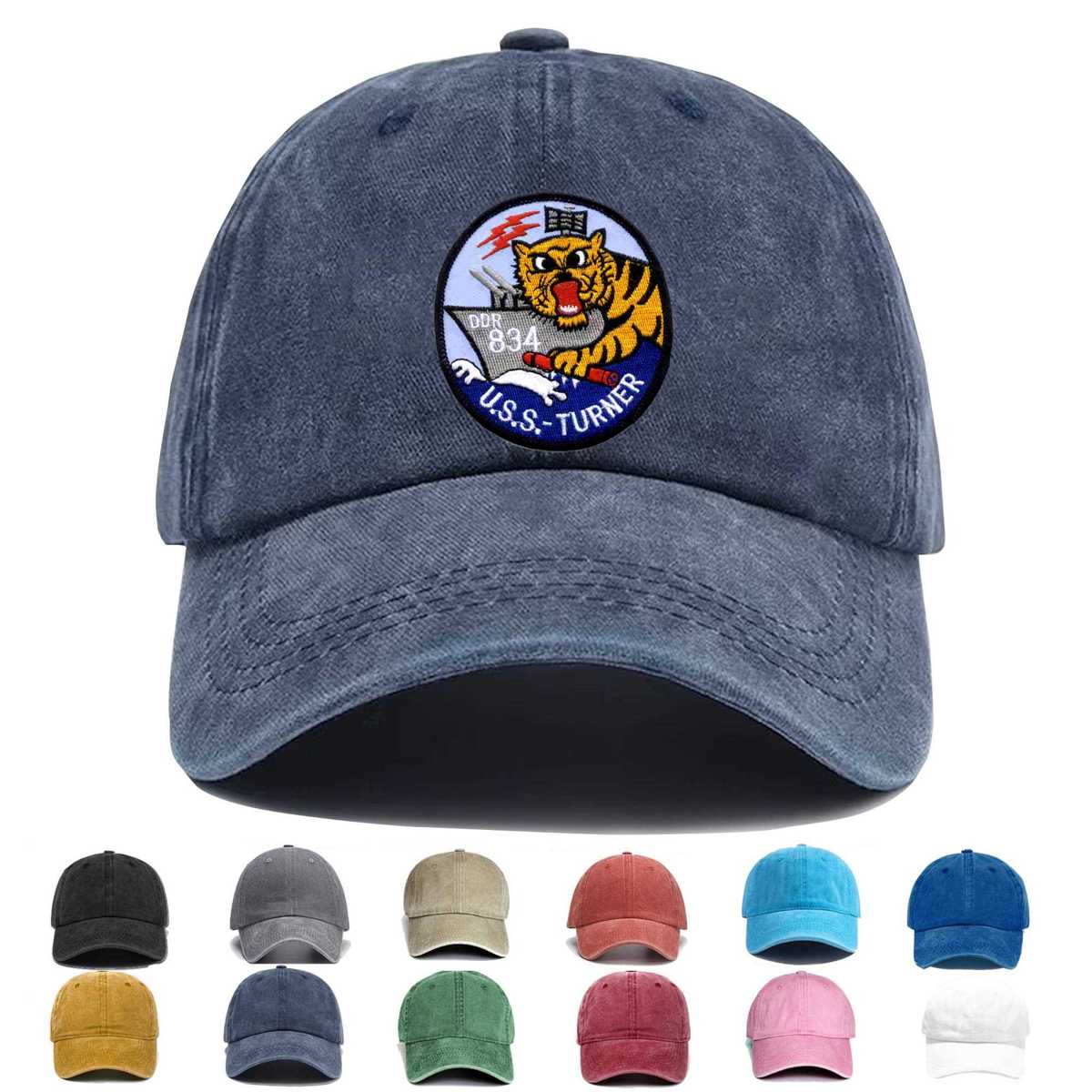 Uss Turner Ddr 834 Destroyer Radar Picket Ship Embroidered Hat - Custom Hat
