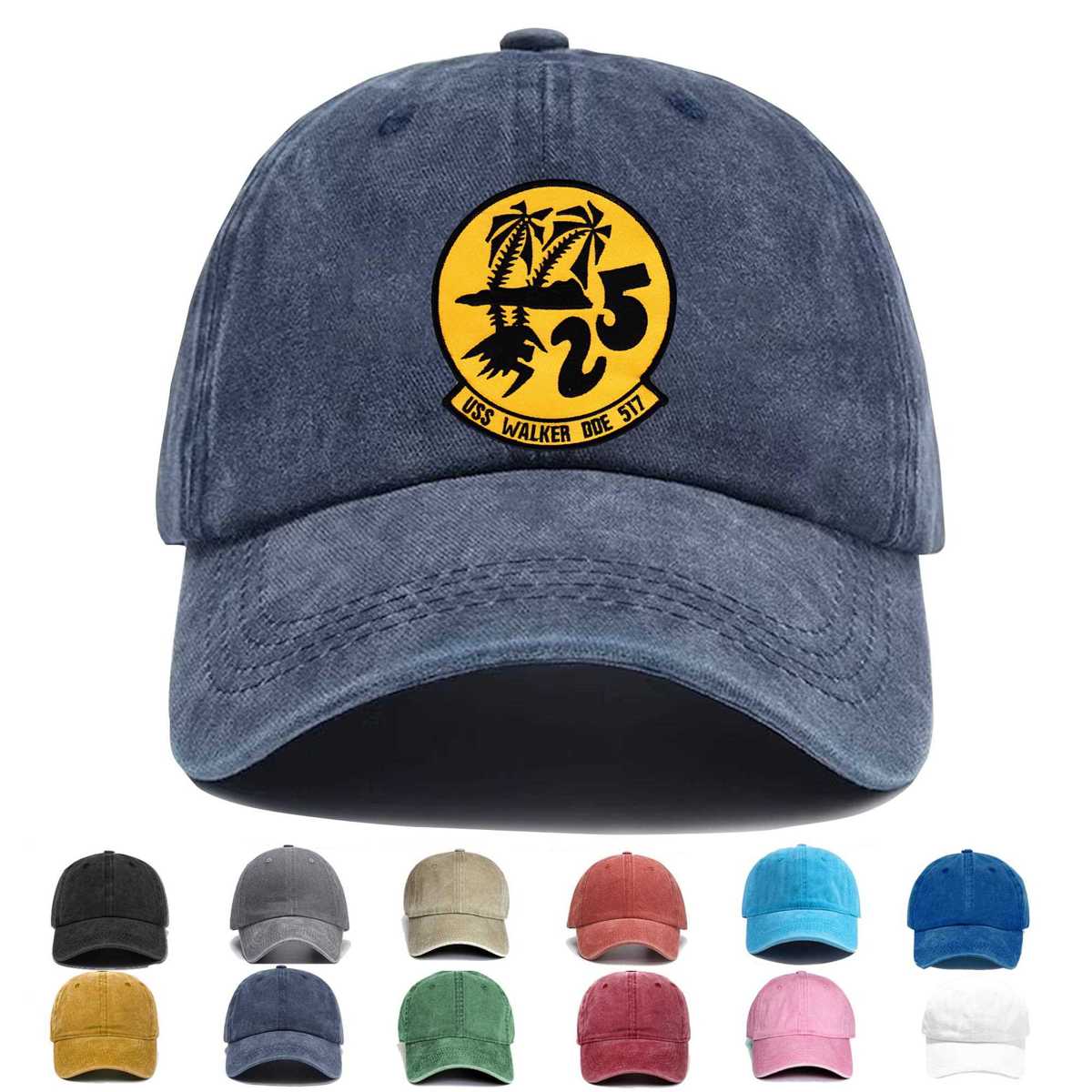 Uss Walker Dde 517 Destroyer Escort Ship Embroidered Hat - Custom Hat