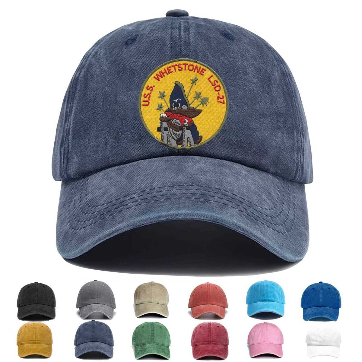 Uss Whetstone Lsd 27 Dock Landing Ship Embroidered Hat - Custom Hat