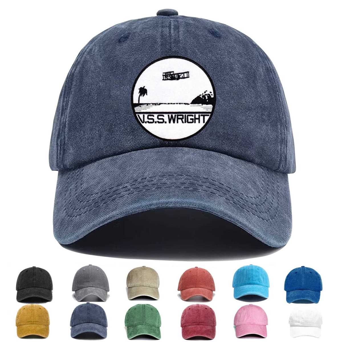 Uss Wright Kitty Hawk Embroidered Hat - Custom Hat