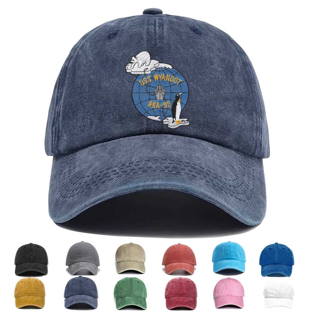 Uss Wyandot Aka 92 Embroidered Hat - Custom Hat