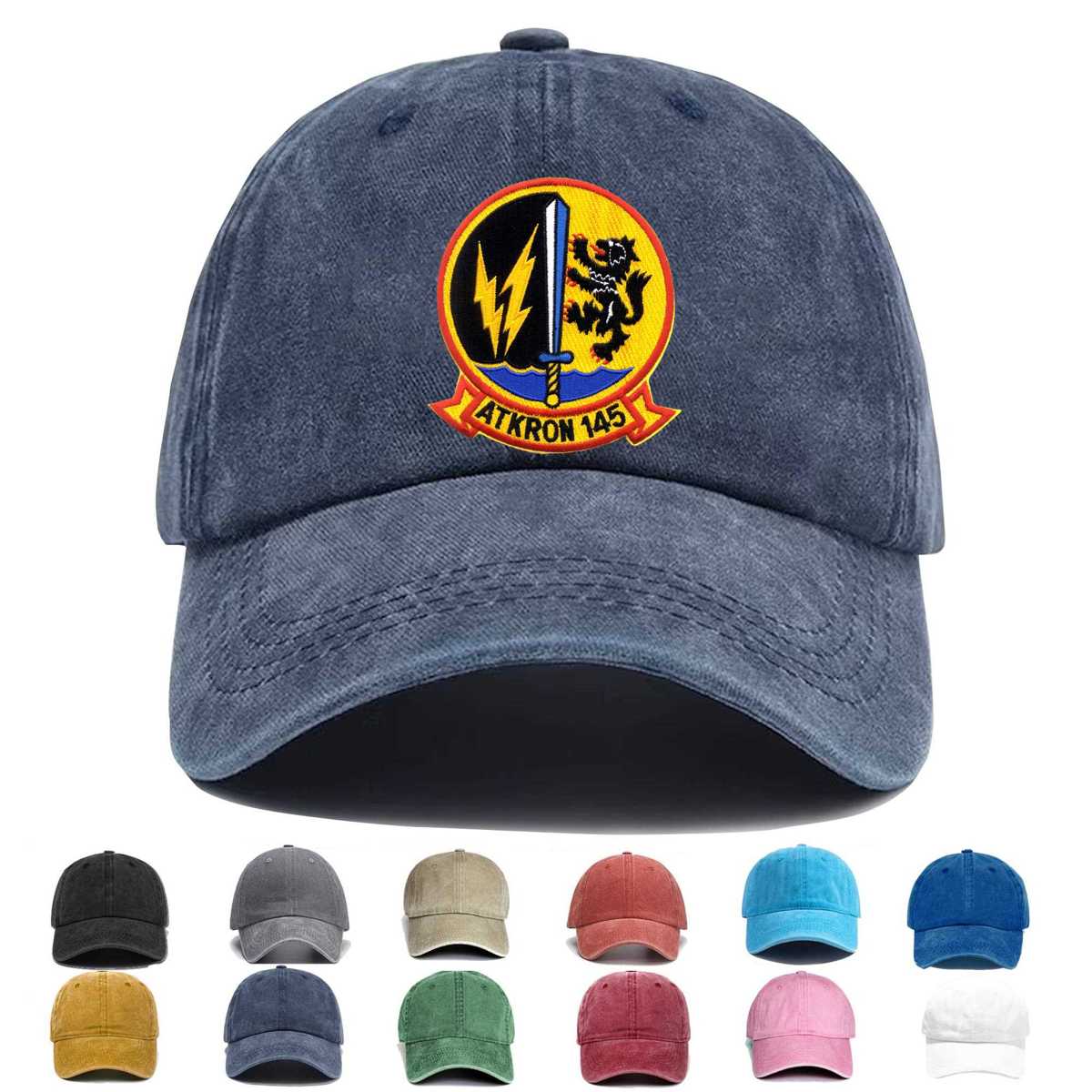 Va 145 Swordsmen Attack Squadron 145 Embroidered Hat - Custom Hat