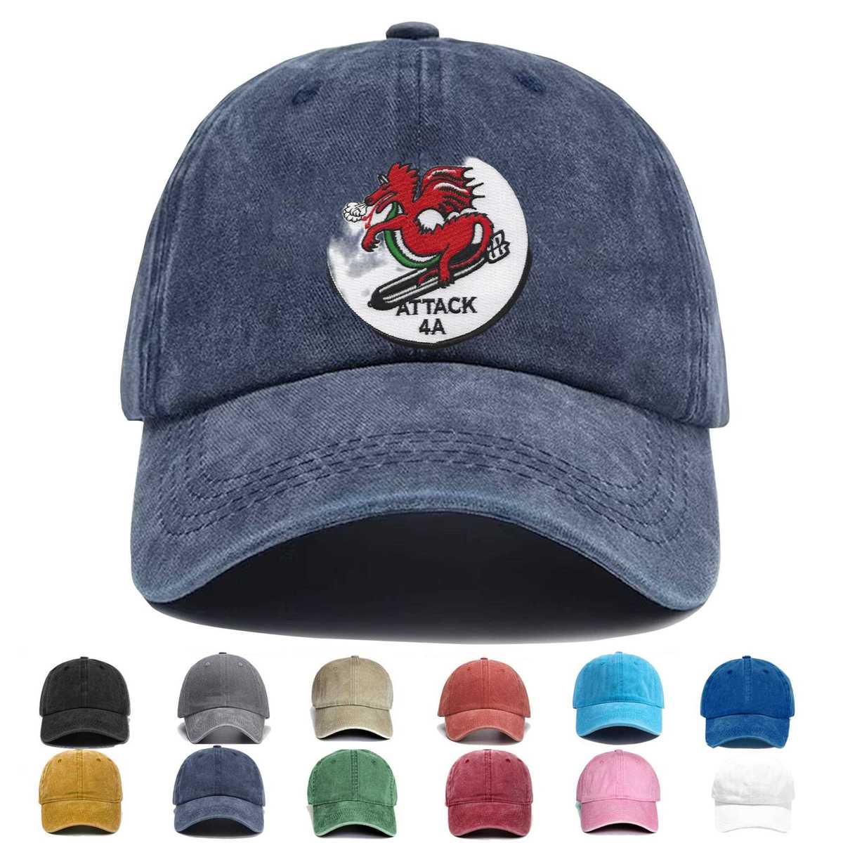 Va 4a Attack Squadron Embroidered Hat - Custom Hat