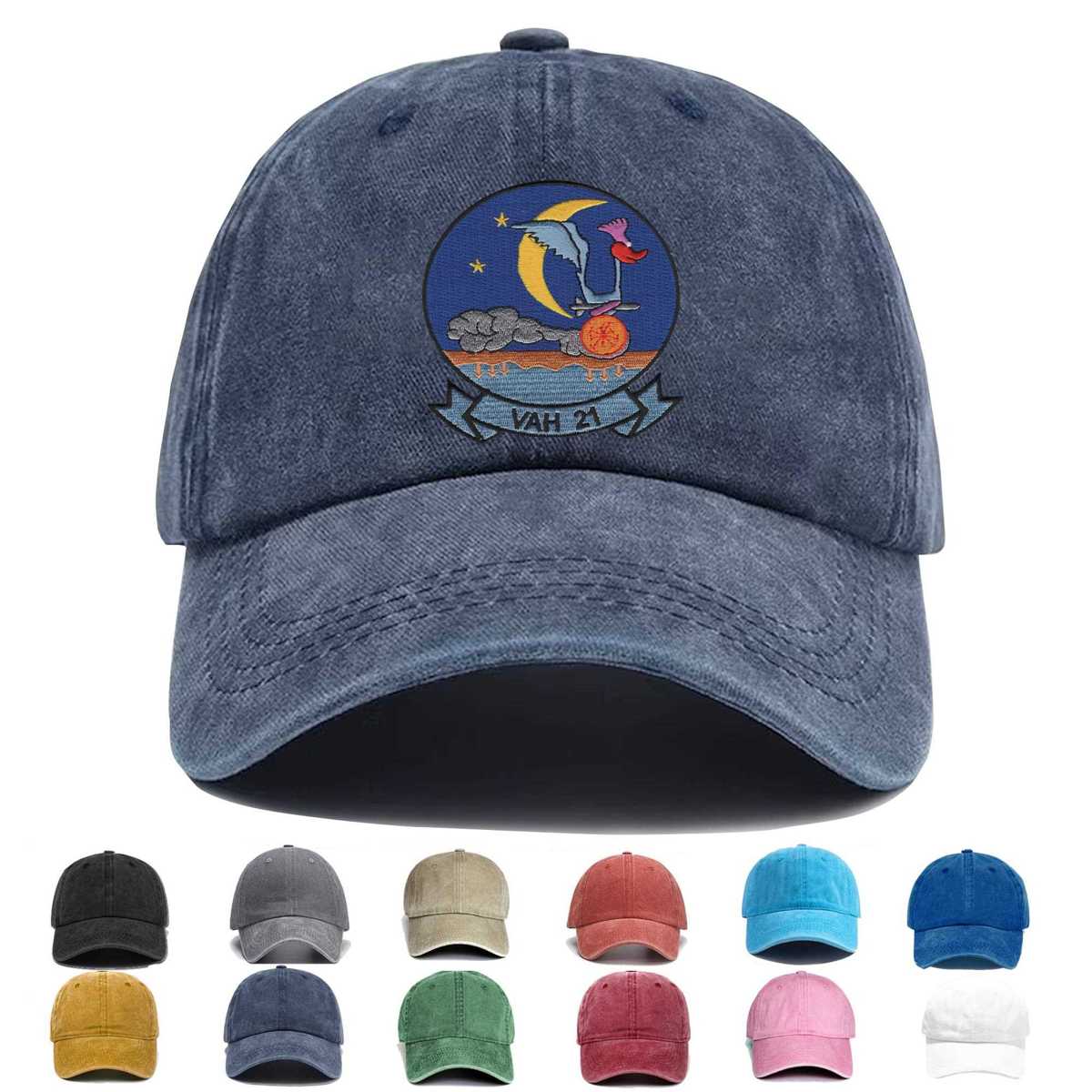 Vah 21 Heavy Attack Squadron Twenty One Embroidered Hat - Custom Hat