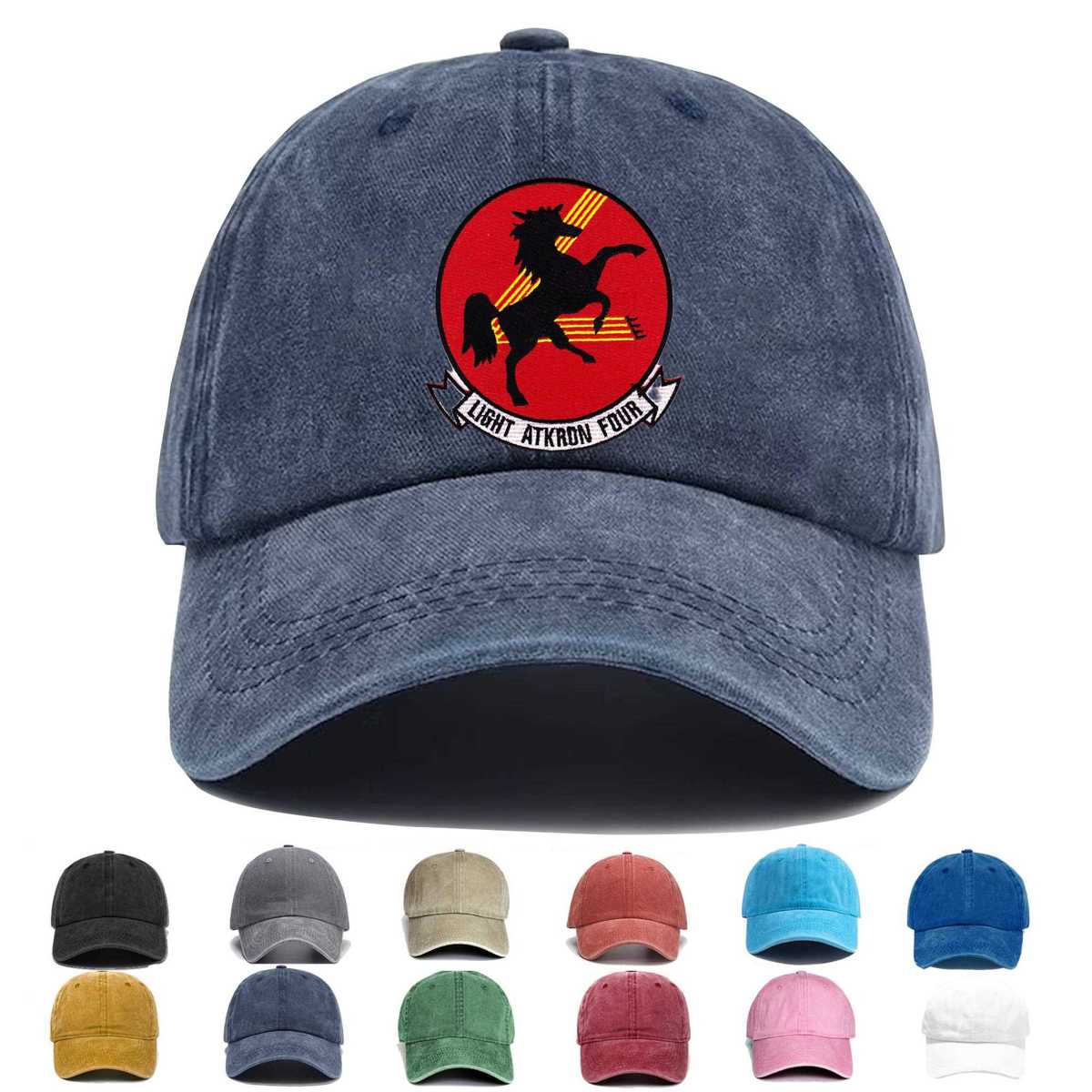 Val 4 Black Ponies Embroidered Hat - Custom Hat