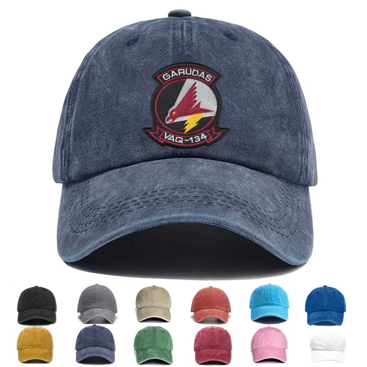 Vaq 134 Garudas Electronic Attack Squadron Embroidered Hat - Custom Hat