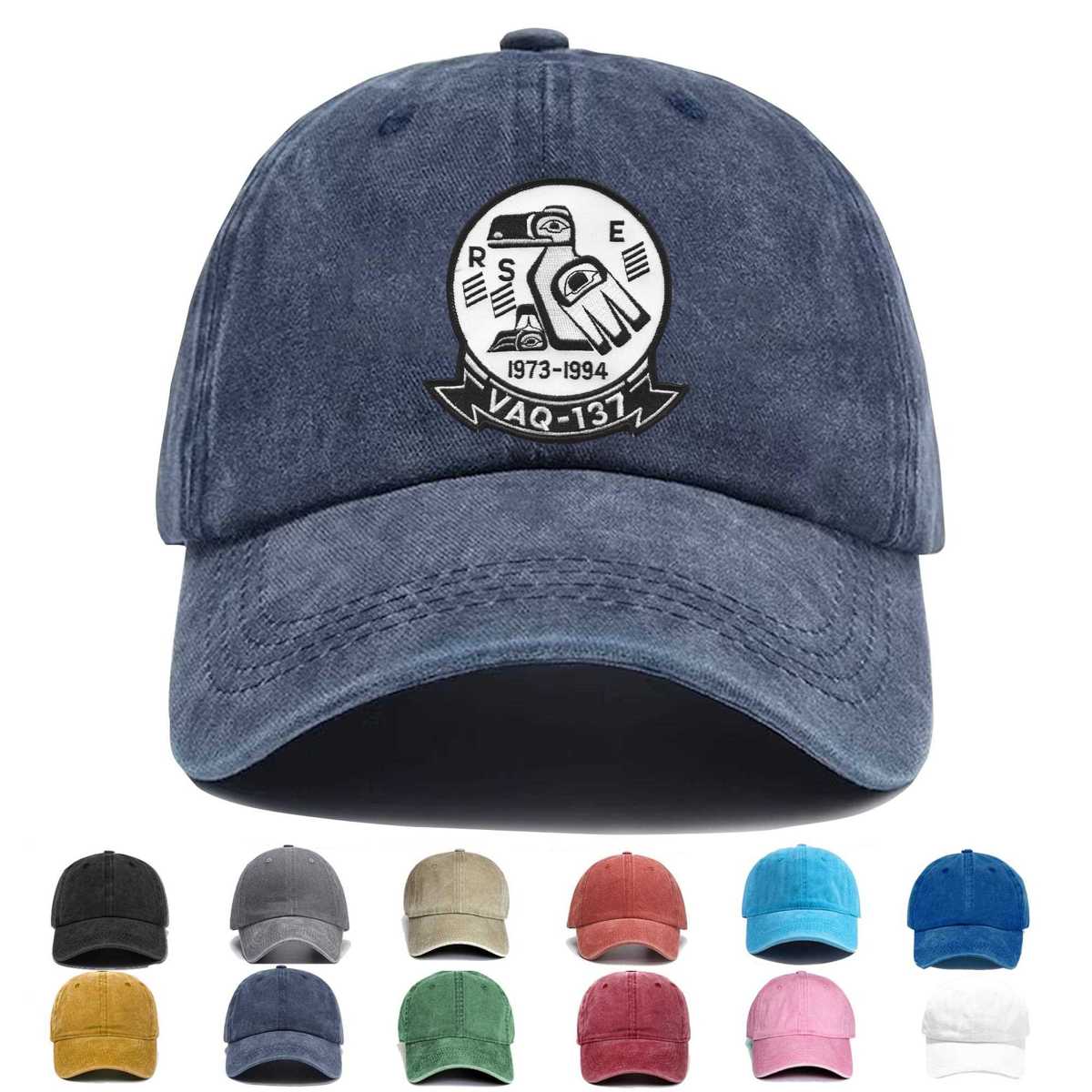 Vaq 137 Electronic Attack Squadron Embroidered Hat - Custom Hat