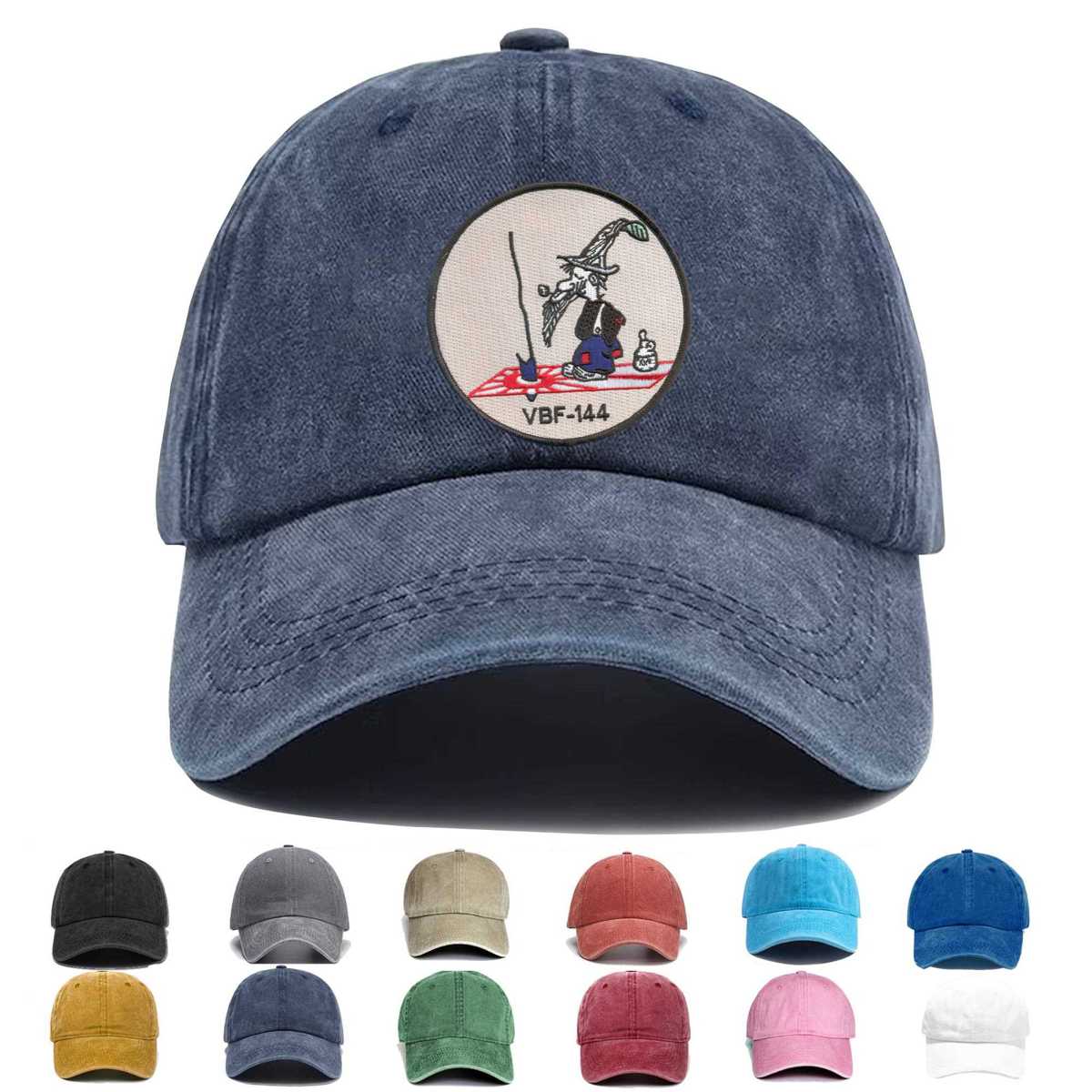 Vbf 144 Hillbilly Squadron Embroidered Hat - Custom Hat