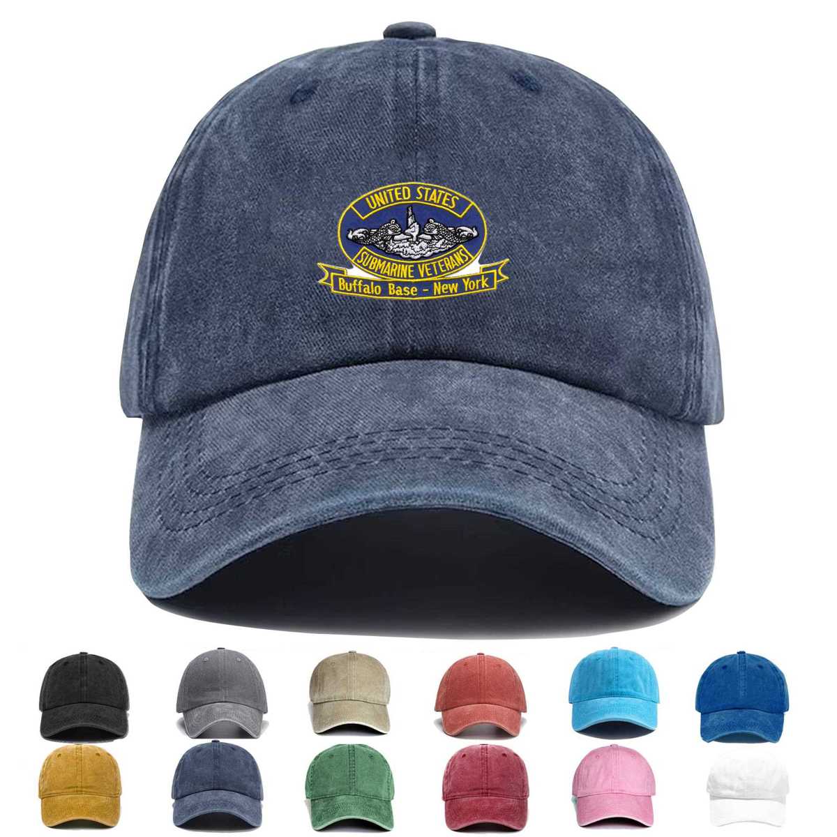 Veterans Submarine Base Buffalo New York Embroidered Hat - Custom Hat