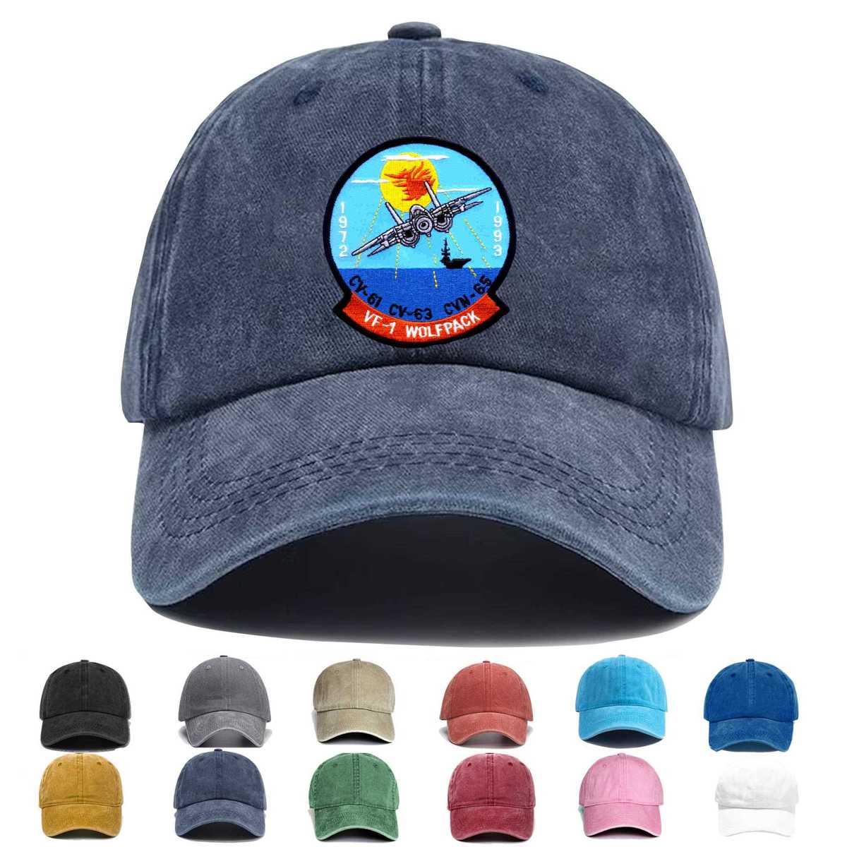 Vf 1 Wolfpack 1972 1993 Embroidered Hat - Custom Hat
