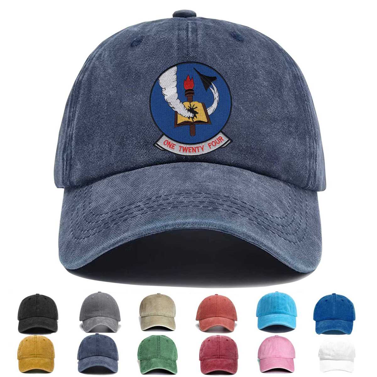 Vf 124 Plane Through A Book Embroidered Hat - Custom Hat