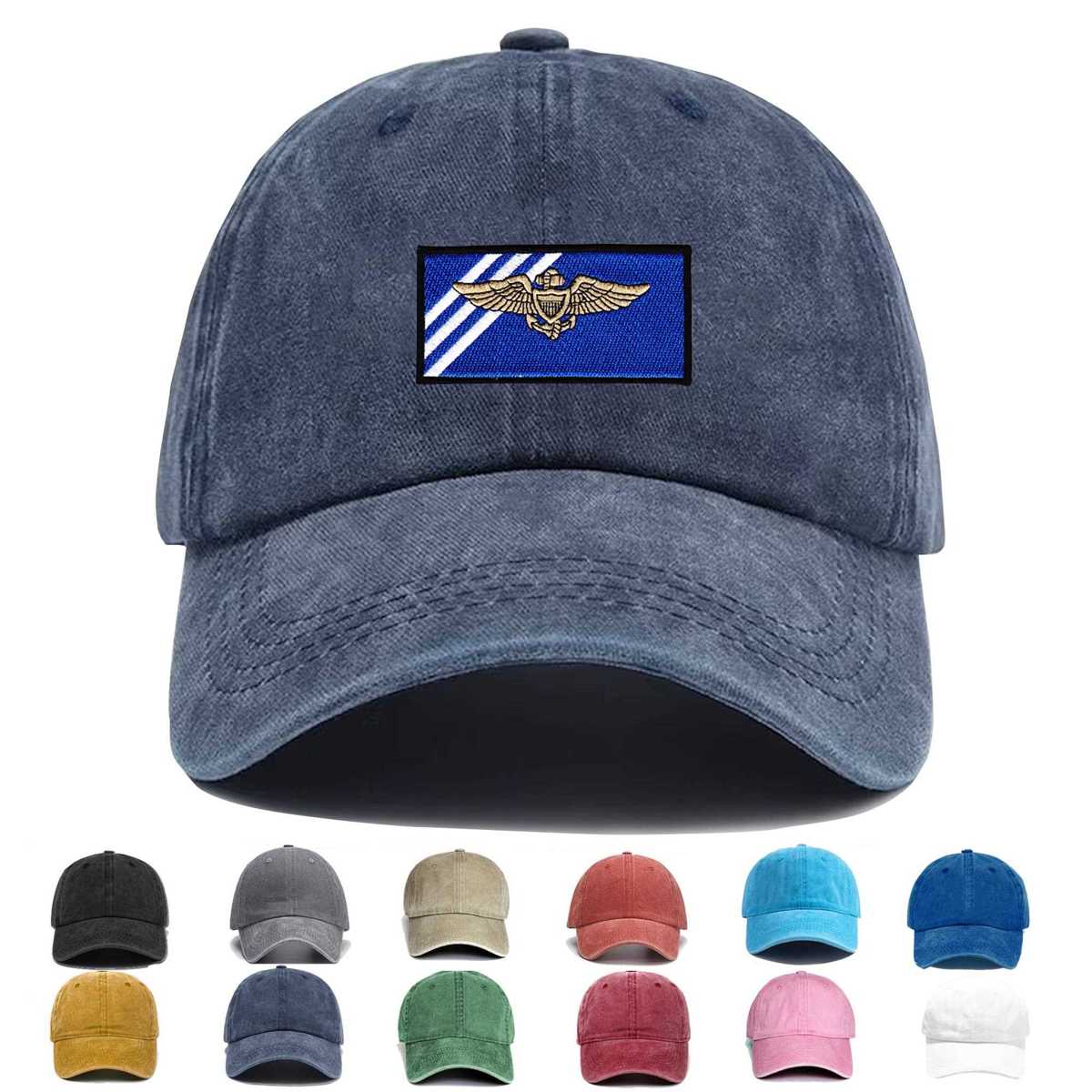 Vf 143 Pilot Name Tag Pukin Dogs Embroidered Hat - Custom Hat
