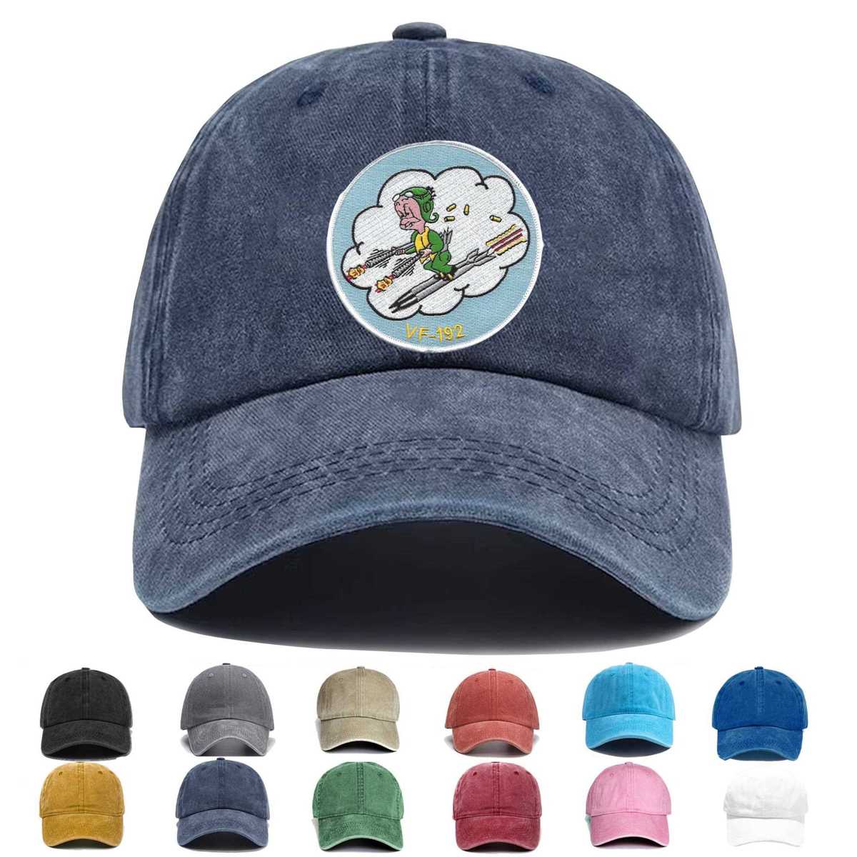 Vf 192 Fighter Squadron One Nine Two Version A Embroidered Hat - Custom Hat