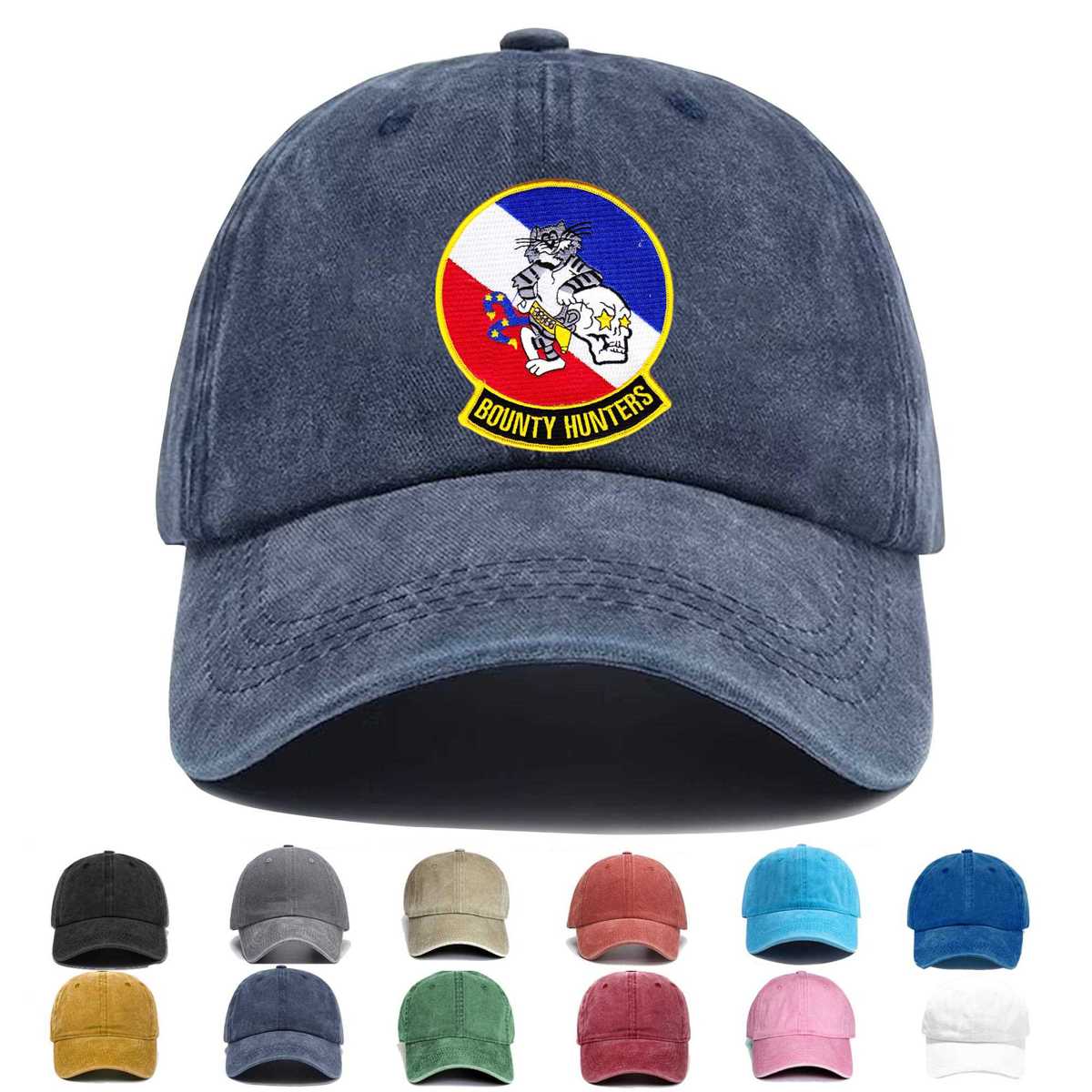 Vf 2 F 14 Tomcat Hook And Loop Embroidered Hat - Custom Hat