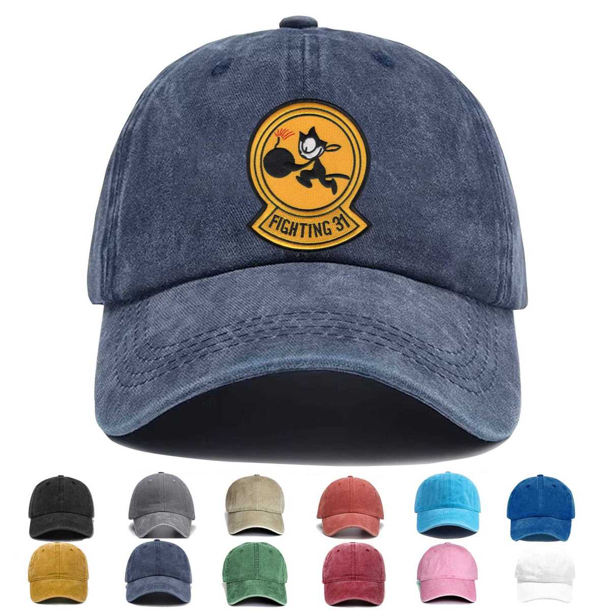 Vf 31 Vfa 31 Fighter Squadron Tomcatters Embroidered Hat - Custom Hat
