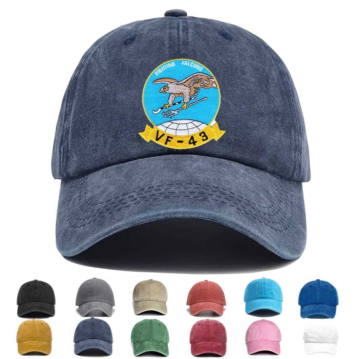 Vf 43 Fighting Falcons Embroidered Hat - Custom Hat