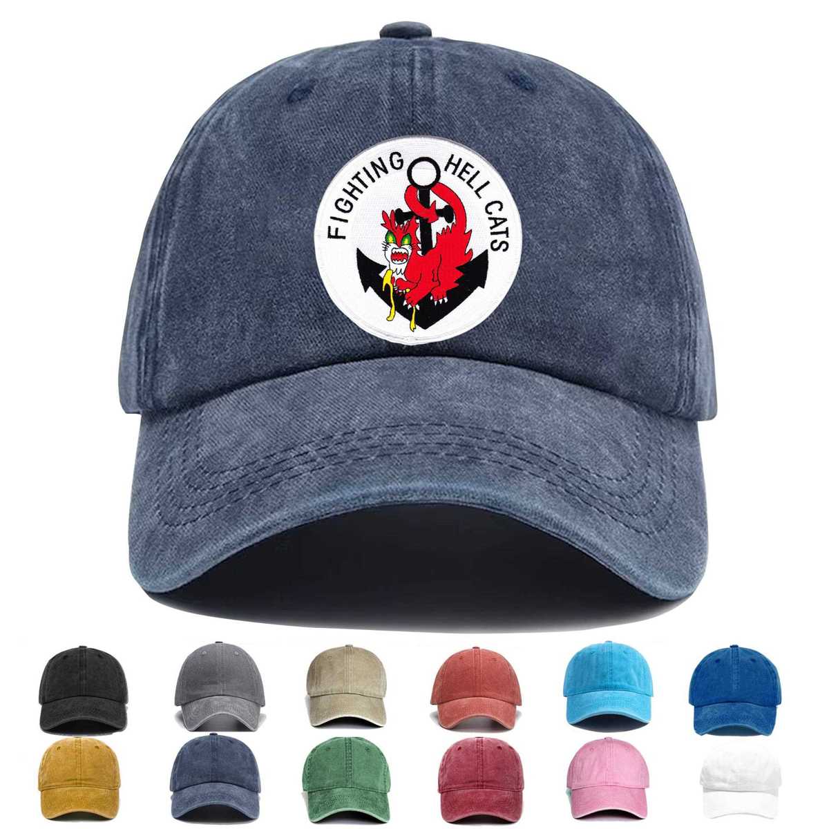 Vf 5 Fighting Hell Cats Embroidered Hat - Custom Hat