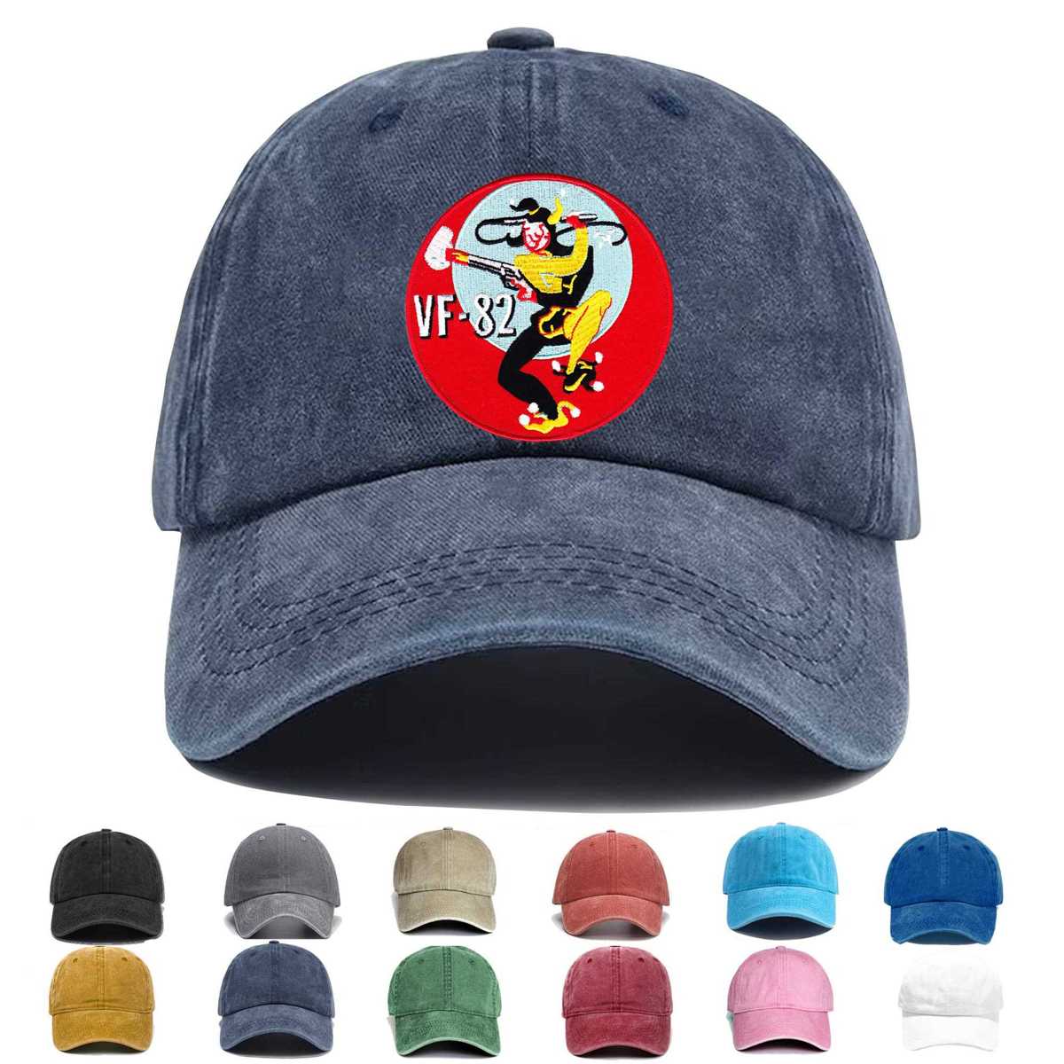 Vf 82 Fighter Squadron Jester Embroidered Hat - Custom Hat