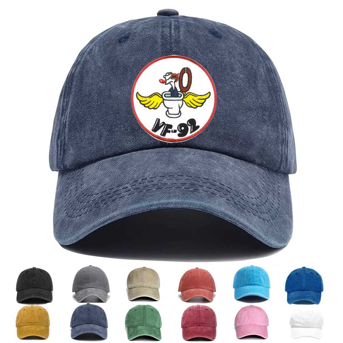 Vf 92 Aviation Fighter Squadron Ninety Two Embroidered Hat - Custom Hat