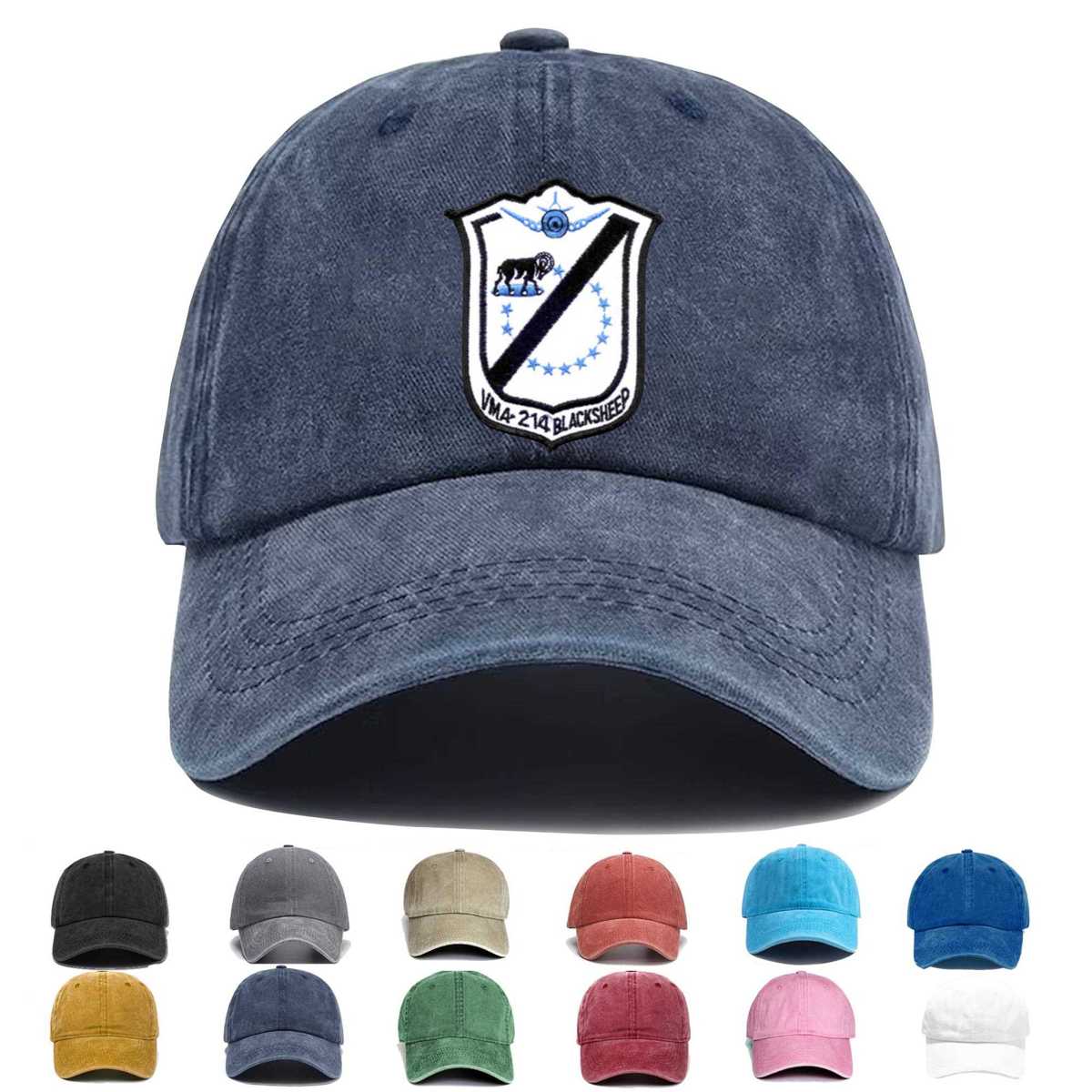 Vma 214 Blacksheep Korean War Embroidered Hat - Custom Hat