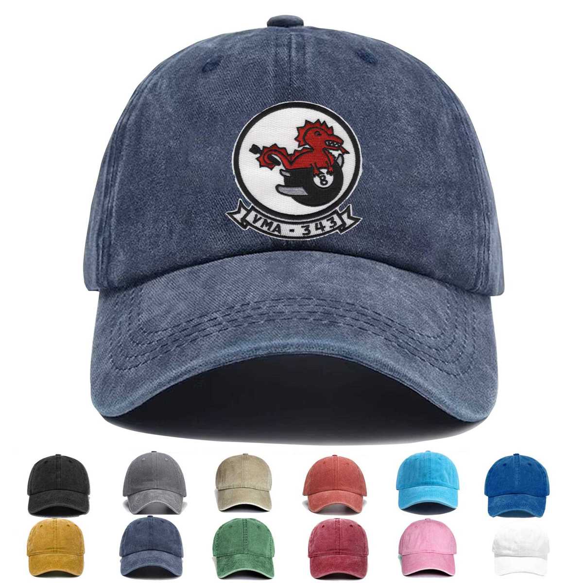 Vma 343 Attack Squadron Embroidered Hat - Custom Hat