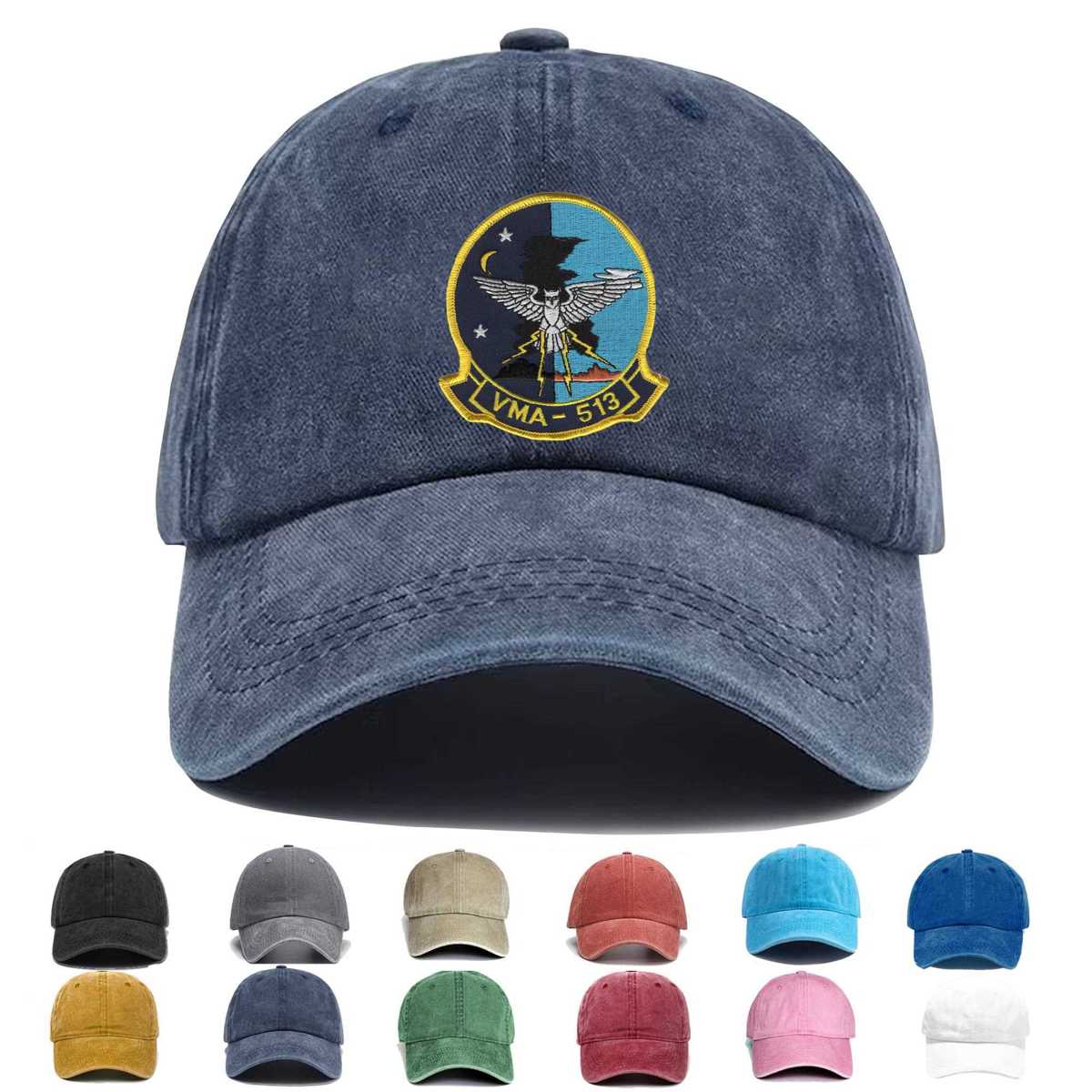Vma 513 Fighting Nightmares Embroidered Hat - Custom Hat