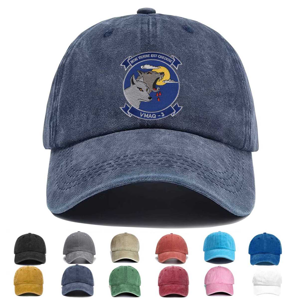 Vmaq 3 Usmc Tactical Electronic Warfare Squadron Three Embroidered Hat - Custom Hat