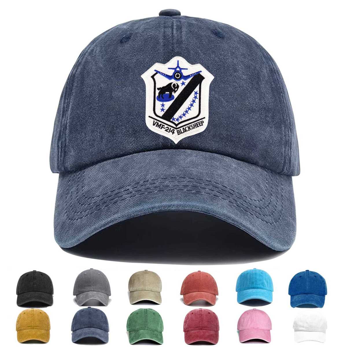 Vmf 214 Marine Attack Squadron A Version Embroidered Hat - Custom Hat